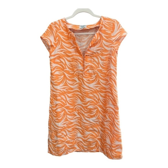 Hiho Linen Embroidered Tropical Dress Size Small RG1 - Picture 1 of 3